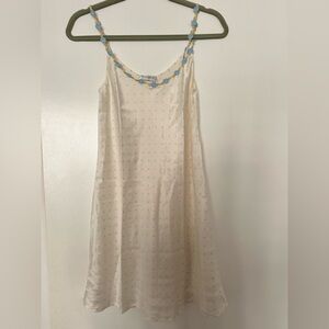 La perla Silk Cream Slip with Floral Trim